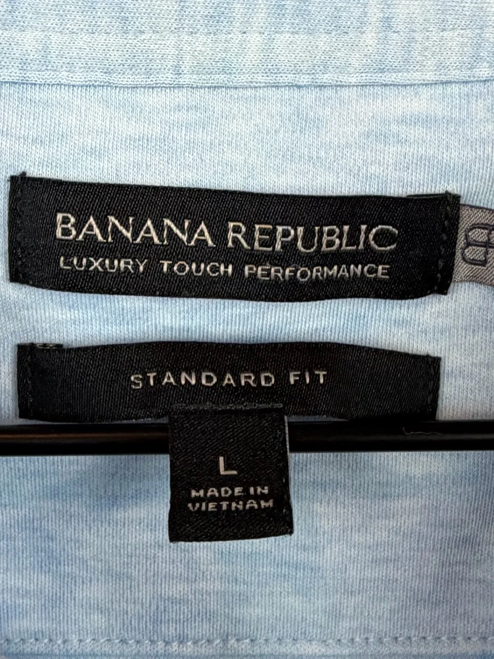 Banana Republic Men’s Luxury Touch Performance Chest Pocket Polo Shirt Blue